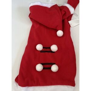 Pet Spirit Christmas Holiday Dog Hooded Santa Suit Size M NWT